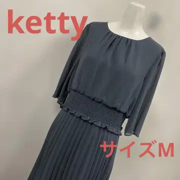 ketty 플리츠 원피스 다크 그레이 M #1321