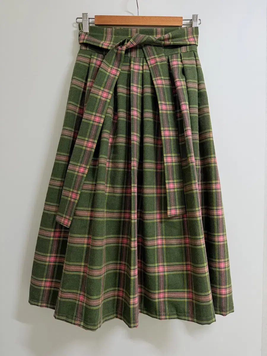 Handmade Green Checkered Hanbok Skirt