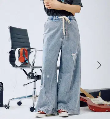 이지 배기 데님 렙심
