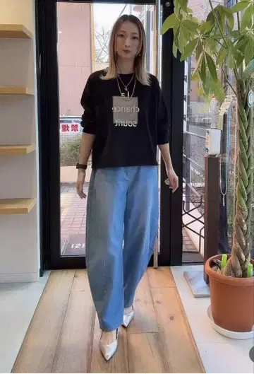 이시카와 라보 배럴 데님 팬츠