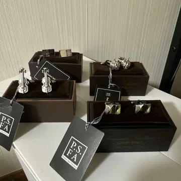 PSFA 커프스 단추 4 커플 세트