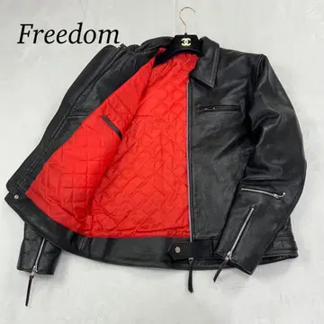 H76 새상품급 M 프리덤 천연 가죽 자켓 블랙 남성용