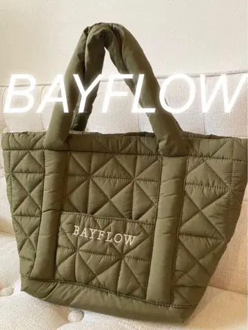BAYFLOW 퀼팅 토트백 올리브 그린