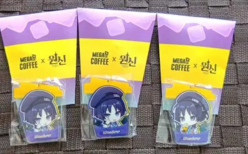 원신 한국 메가 커피 콜라보 아크릴 키링