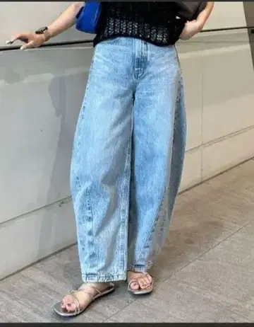 로데오 크라운 보울 라이트 블루 커브 데님