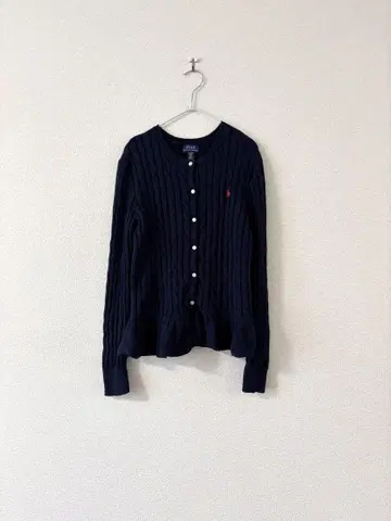 랄프 로렌 페플럼 가디건 네이비 160