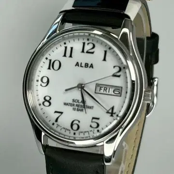 미사용품 SEIKO 세이코 ALBA 솔라 시계 전 숫자 다이얼