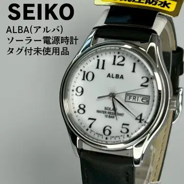 미사용품 SEIKO 세이코 ALBA 솔라 시계 전 숫자 다이얼