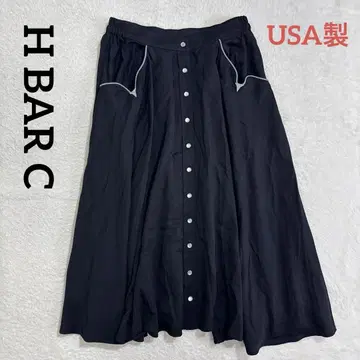 USA제 레어 H BAR C H 바 웨스턴 플레어 스커트 블랙