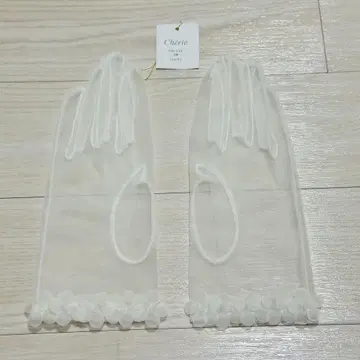 레이스 그로브 cherie CG-131 OW 숏 웨딩 그로브