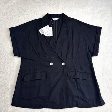 미사용 새상품 슬로브 이에나 린넨 레이온 하프 슬리브 자켓
