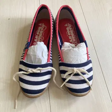 르꼬끄 펌프스 마린 보더 네이비 24.5cm 플랫슈즈