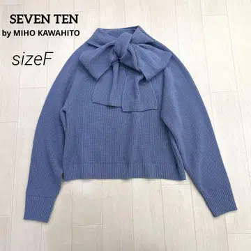 SEVEN TEN 울 100% 세븐텐 보타이 니트 스웨터
