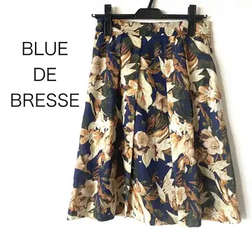 BLUE DE BRESSE 플레어 스커트 린넨 M