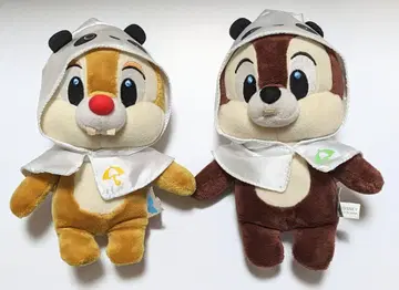 칩과 데일 LITTLE POP-ups 봉제 인형 레인코트 2개 세트