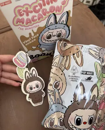 THE MONSTERS Labubu 마카롱 봉제 인형 시크릿