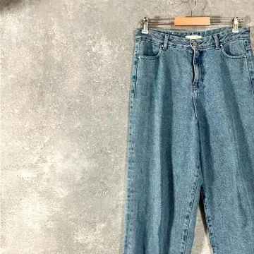 아모멘토 청바지 데님 팬츠 풀렝스 라이트 블루 와이드