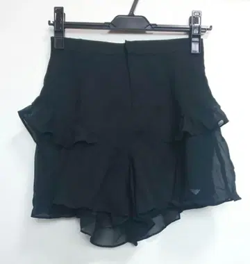 SNIDEL 스나이델 쉬폰 프릴 큐롯 블랙