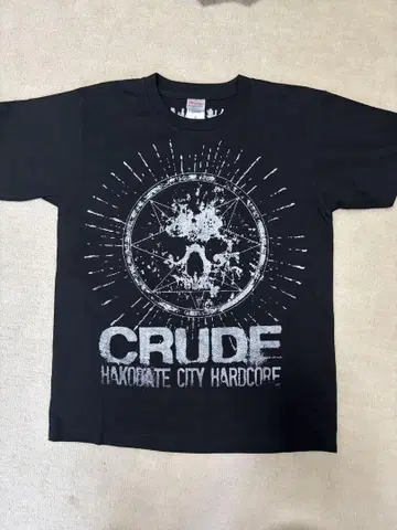 CRUDE 하드코어 티셔츠 S 사이즈 블랙