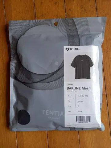[TENTIAL] BAKUNE Mesh 블랙 반팔 S