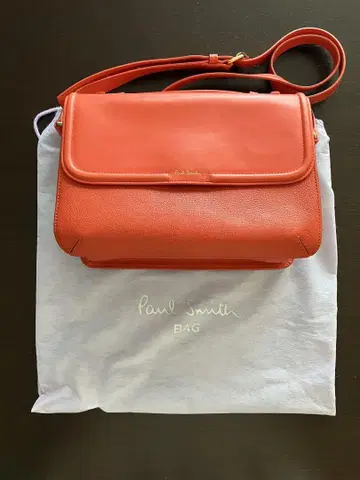 폴스미스 Paul Smith 오렌지 가죽 숄더백