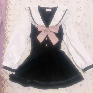 LIZLISA 세일러 카라 셋업 블랙
