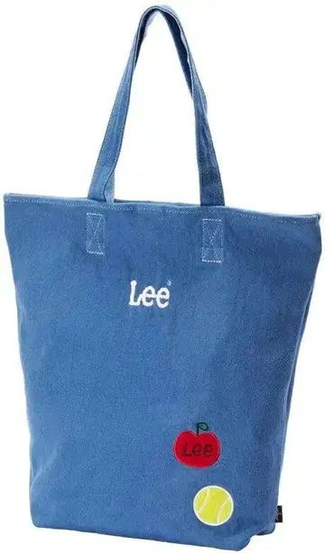 프린스 Lee 콜라보 토트백 파란색 사과 자수