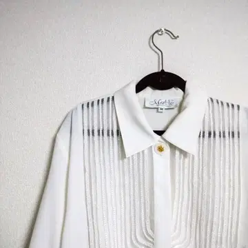 Vintage 셔츠 구제 의류 레이스 쇼와 레트로 흰색 화이트