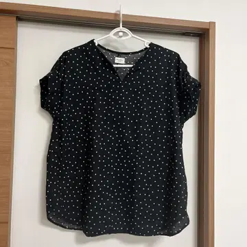 어반 리서치 도어스 도트 무늬 셔츠 면 린넨 혼방