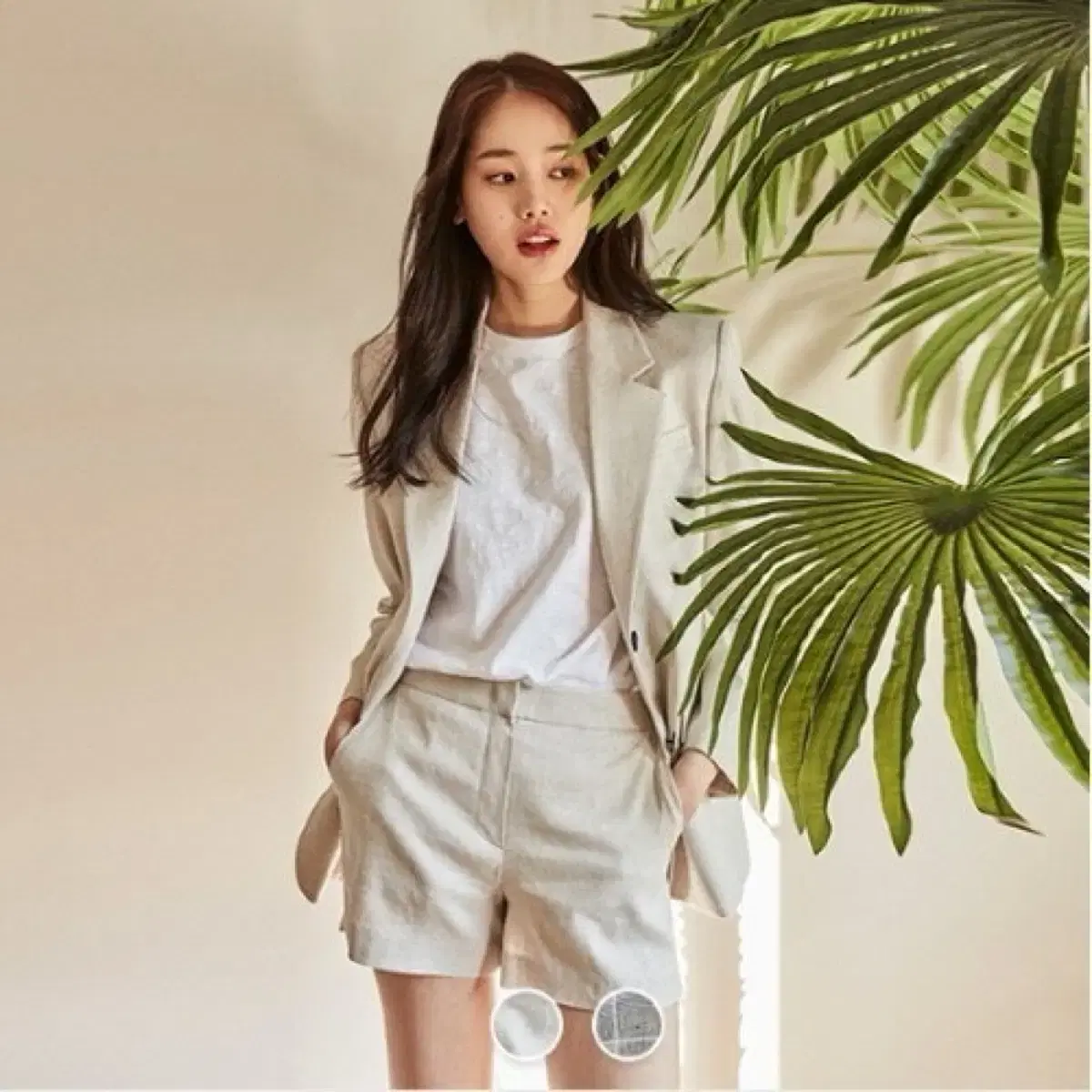 Giordano Women's Linen Jacket and Pants Set S on Bunjang Global