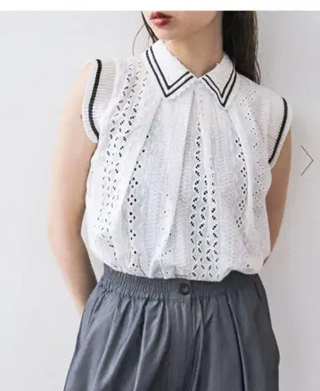 cepica 레이스 자수 슬리브리스