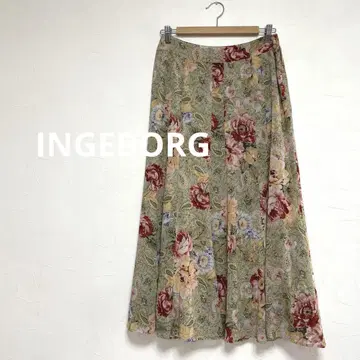 잉게보그 INGEBORG 꽃무늬 플레어 롱 스커트 여성용 M