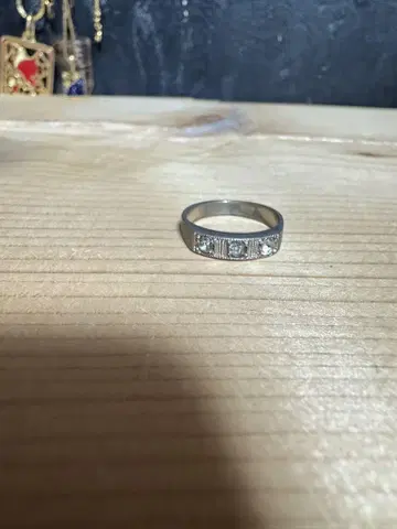 Vintage cz 실버 반지