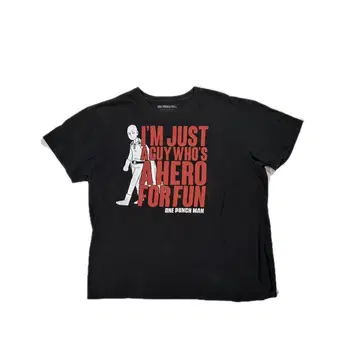 11480 ONE PUNCH MAN 티셔츠 블랙 XL