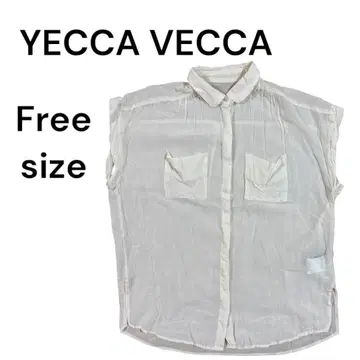 YECCAWECCA 쉬폰 블라우스 화이트 여성용 프리 사이즈 1754