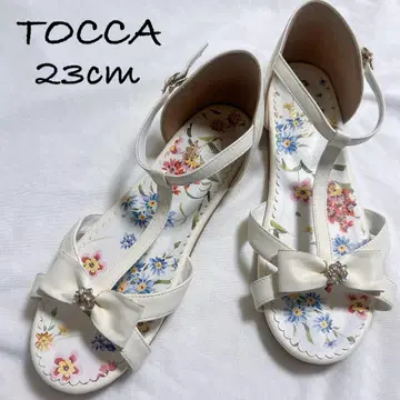 TOCCA 토카 샌들 23cm 꽃무늬 인솔 플랫 여름 코디