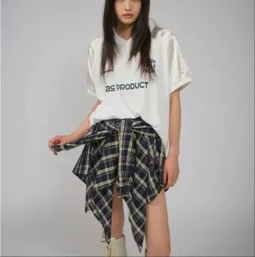 aclent 비대칭 체크 스커트 moussy sly juemi