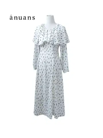 anuans  랜덤 드롭 패턴 원피스 롱