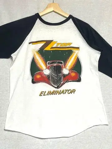 80년대 빈티지 락 T 셔츠 ZZ TOP ELIMINATOR