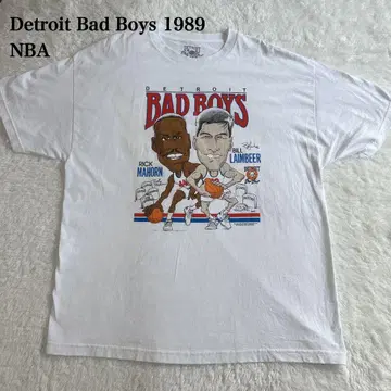 디트로이트 배드 보이즈 1989 화이트 셔츠 S NBA