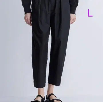 새상품 유니클로 파라슈트 크롭 팬츠 블랙 L 유니클로 U 블랙