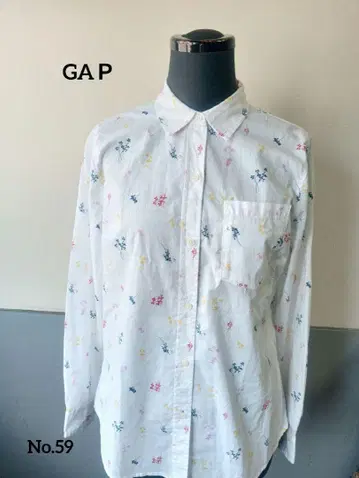 GA 셔츠 긴팔 S 화이트 새상품급