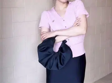 GENERAL IDEA 핑크 케이블 니트 가디건 S 사이즈