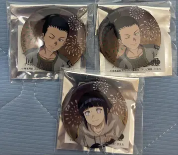 NARUTO SUMMER 애니 카페 캔뱃지 사슴말 히나타