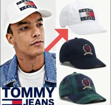 새상품급 TommyJeans Crest Cap 토미힐피거 로고 캡