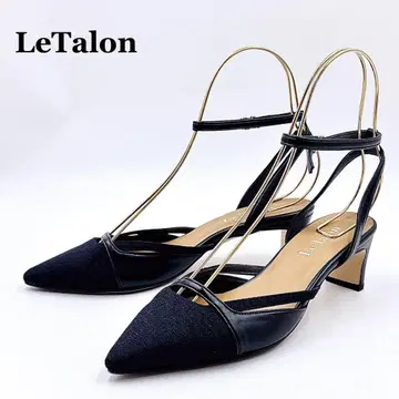 LeTalon 루탈론 샌들 백 스트랩 블랙 24.5