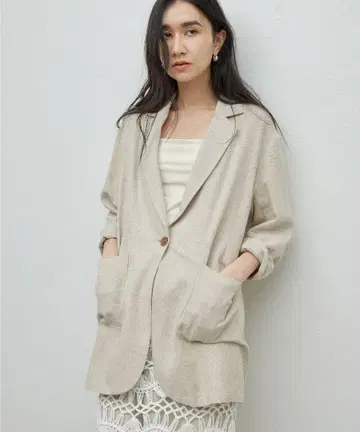 GALLARDAGALANTE 린넨 메쉬 싱글 자켓