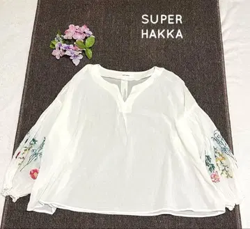 슈퍼 하카 셔츠 자수 블라우스 꽃무늬 슈퍼 하카 풀오버