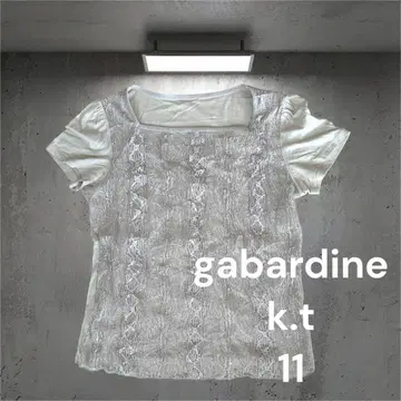 gabardine k.t 개버딘 KT 상의 반팔 티셔츠 레이스