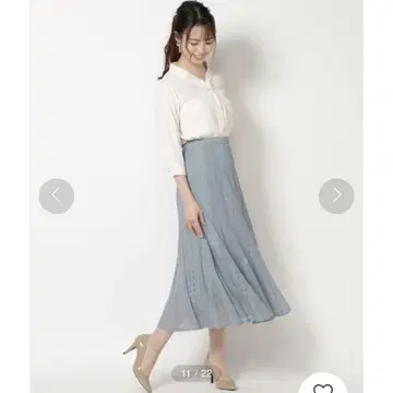 레이스 8장 스커트 swingle 블루 스카이블루